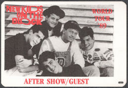 ##MUSICBP1369 - Group of 12 New Kids on the Block Cloth OTTO After Show/Guest Pass from the 1989 World Tour