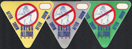 ##MUSICBP0105  - Group of 3 DIfferent Colored Gregg Allman After Show OTTO Cloth Backstage Passes - No Angels Tour