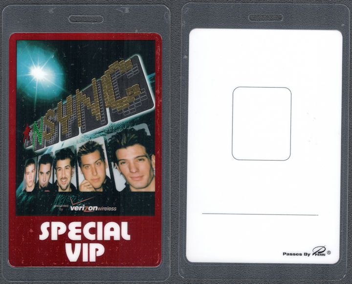 ##MUSICBP1656 - 2001 NSYNC OTTO Laminated Special VIP Pass from the PopOdyssey Tour