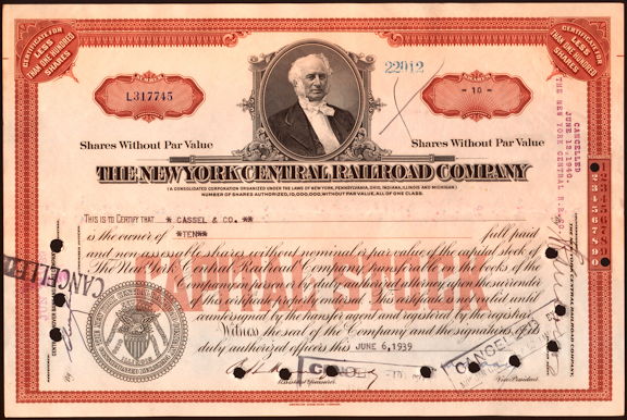 Vintage 167 HILL CORP. Stock Certificate NEW YORK