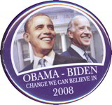 #PL245 - Obama Biden Change We Can Believe In 2008 Pinback
