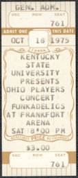 ##MUSICBPT0054 - 1975 Ohio Players & Funkadelics Ticket from the Frankfort Arena