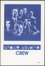##MUSICBP1842 - Oingo Boingo OTTO Cloth Crew Pass from the 1987 Tour