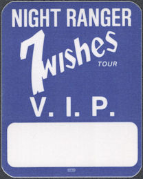 ##MUSICBP1884  - 1985 Night Ranger Seven Wishes Tour OTTO Backstage Pass