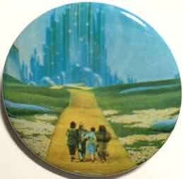 #CH555 - Licensed Wizard of Oz Pinback - Following the Yellow Brick Road