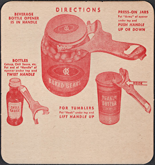 #SIGN230 - Cardboard Display Sign for How to Use the Pry-A-Lid Metal Jar Opener