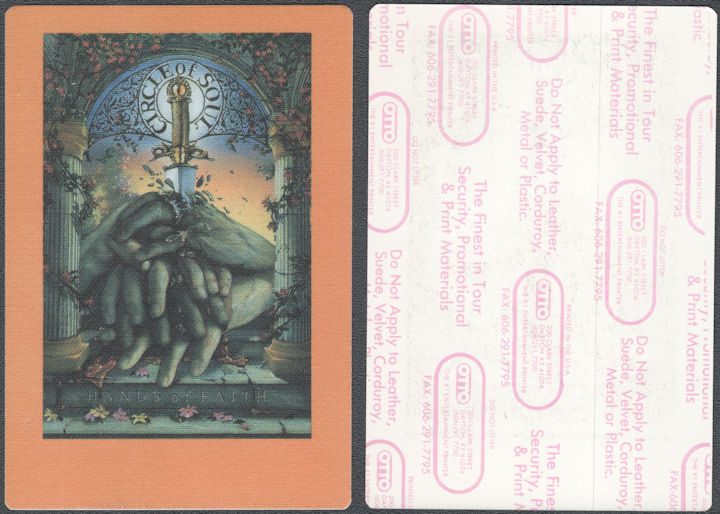 ##MUSICBP2164 - Circle of Soul OTTO Cloth Backstage Pass from the 1991 Hands of Faith Tour