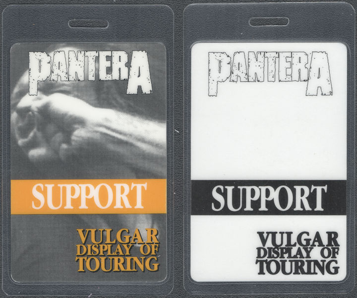 ##MUSICBP2052 - Rare Pantera Laminated OTTO Backstage Pass from the 1992 Vulgar Display of Touring Tour