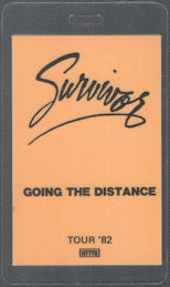 ##MUSICBP1945 - Survivor Laminated OTTO Backstage Pass from the 1982 Going the Distance Tour