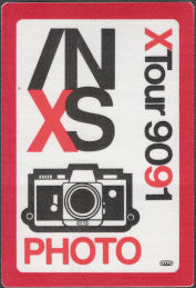 ##MUSICBP0130 - INXS OTTO Cloth Photo Backstage Pass for the 1990/91 XTour