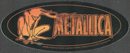 ##MUSICBP2048 - 2000 Metallica Sticker with Crouching Fire Demon