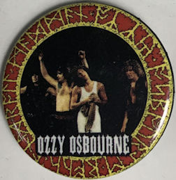 ##MUSICBQ0197 -  1983 Ozzy Osbourne Licensed Pinback Button from "Button-Up"