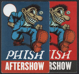 ##MUSICBP1010 - Pair of PHISH Aftershow OTTO Cloth Backstage Passes from the 2000 Farmhouse Tour
