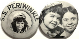 #CH557 - Group of 2 Licensed Our Gang (little rascals) Pinbacks  - Alfalfa and Darla