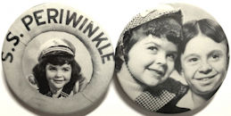 #CH557 - Group of 2 Licensed Our Gang (little rascals) Pinbacks  - Alfalfa and Darla