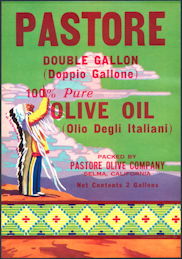 #ZLC045 - Pastore Olive Oil Label with Indian