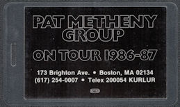 ##MUSICBP1320 - 1986-87 Pat Metheny Group Laminated OTTO Backstage Pass