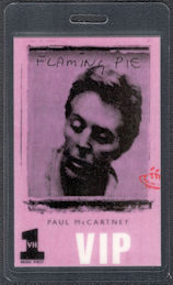 ##MUSICBP0268  - 1997 Paul McCartney Laminated Backstage Pass from the VH1 Interview Introducing Flaming Pie