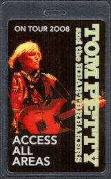 ##MUSICBP1785 - Scarce Tom Petty and the Heartbreakers OTTO Laminated All Areas Pass from the 2008 Tour