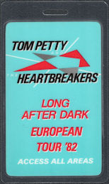 ##MUSICBP0255 - Tom Petty and the Heartbreakers Laminated All Area Access OTTO Backstage Pass from the 1982 Long After Dark European Tour