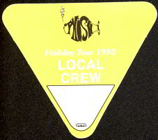 #MUSIC112  - Triangular 1993 PHISH Holiday Tour OTTO Backstage Pass