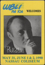 ##MUSICBP0721  - Scarce Phil Collins OTTO Cloth Radio Pass from the 1990 Concert at Nassau Coliseum