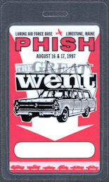 ##MUSICBP1673 - Scarce PHISH OTTO Laminated Pass from the 1997 The Great Went Event