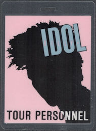 ##MUSICBP0179 - Billy Idol Laminated Tour Personnel OTTO Backstage Pass from the 1987/88 World Tour