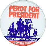 #PL095 - Large Perot for President Pinback