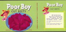 #ZLCA084 - Poor Boy Cut Beets Can Label