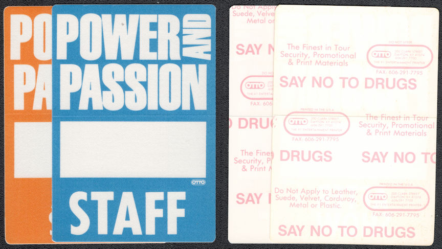 ##MUSICBP1063 - Pair of Stevie Ray Vaughan/Joe Cocker Backstage Passes from the 1990 Power and Passion Tour