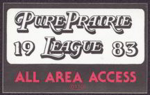 #MUSIC035  - 1983 Pure Prairie League OTTO Backstage Pass