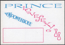 ##MUSICBP0767  - Prince OTTO Cloth Backstage Pass from the 1988 Love Sexy Tour