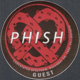##MUSICBP1805 - PHISH OTTO Cloth Guest Pass from the 1996 Billy Breathes Tour - Philadephia