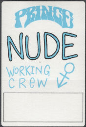 ##MUSICBP1425 - Prince OTTO Cloth Working Crew Pass from the 1990 Nude Tour