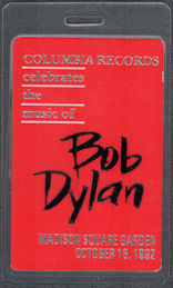 ##MUSICBP1907 - Bob Dylan Laminated OTTO Backstage Pass from Dylan Tribute with Dylan Clapton, George Harrison, etc.