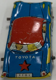 #TY240 - Free Wheeling Miniature Made in Japan Tin Litho Toyota Car