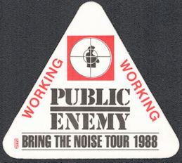 ##MUSICBP1333  - Public Enemy OTTO Cloth Working Pass from the Bring the Noise Tour 1988