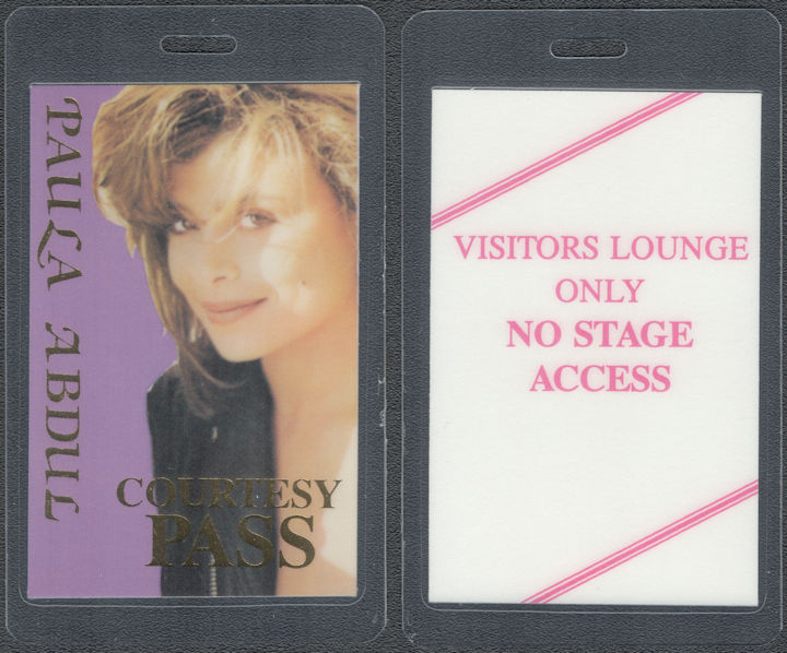 ##MUSICBP1938  - Paula Abdul Laminated OTTO Backstage pass from the 1988 Forever Your Girl Tour