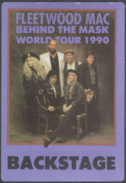##MUSICBP1971  - Fleetwood Mac OTTO Cloth Backstage Backstage Pass from the 1990 Behind the Mask Tour