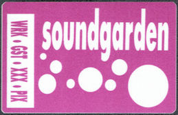 ##MUSICBP1689 - Super Unknown Scarce Soundgarden OTTO Cloth Pass from the 1995 European Tour
