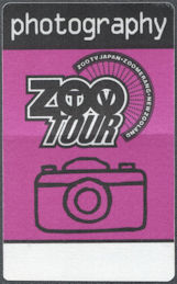 ##MUSICBP1745 -  Uncommon U2 OTTO Photography Pass from the 1993 Japan Leg of the Zoo TV Tour