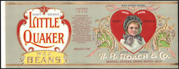 #ZLCA306 - Little Quaker Wax Bean Can Label - V...