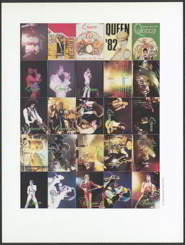#MUSIC1025 - Sheet of 25 Queen (Rock Group) Fan Club Stamps