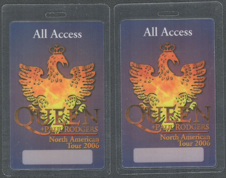 ##MUSICBP2103 - Queen OTTO Laminated All Access Pass from the 2006 North American Tour - Paul Rodgers