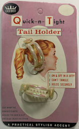 #CS475 - Debbee Brand Display Card with 2 Very 1950s Pony Tail Holders