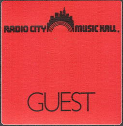 ##MUSICBP1494 - Radio City Music Hall Venue OTTO Cloth Guest Backstage Pass