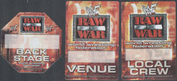 ##MUSICBP2006 - Set of 3 WWF OTTO Backstage Pas...