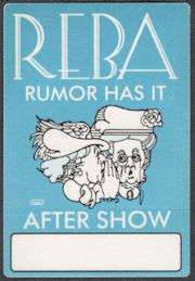 ##MUSICBP1033 - Reba Cloth After show Backstage Pass from the 1990 Rumor Has It Tour