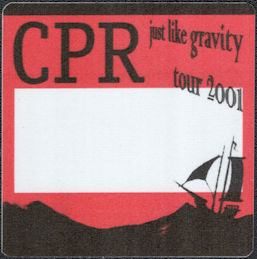 ##MUSICBP1828  - Red CPR (Crosby, Pevar, and Raymond) OTTO Cloth Backstage Pass from the 2001 Just Like Gravity Tour - David Crosby